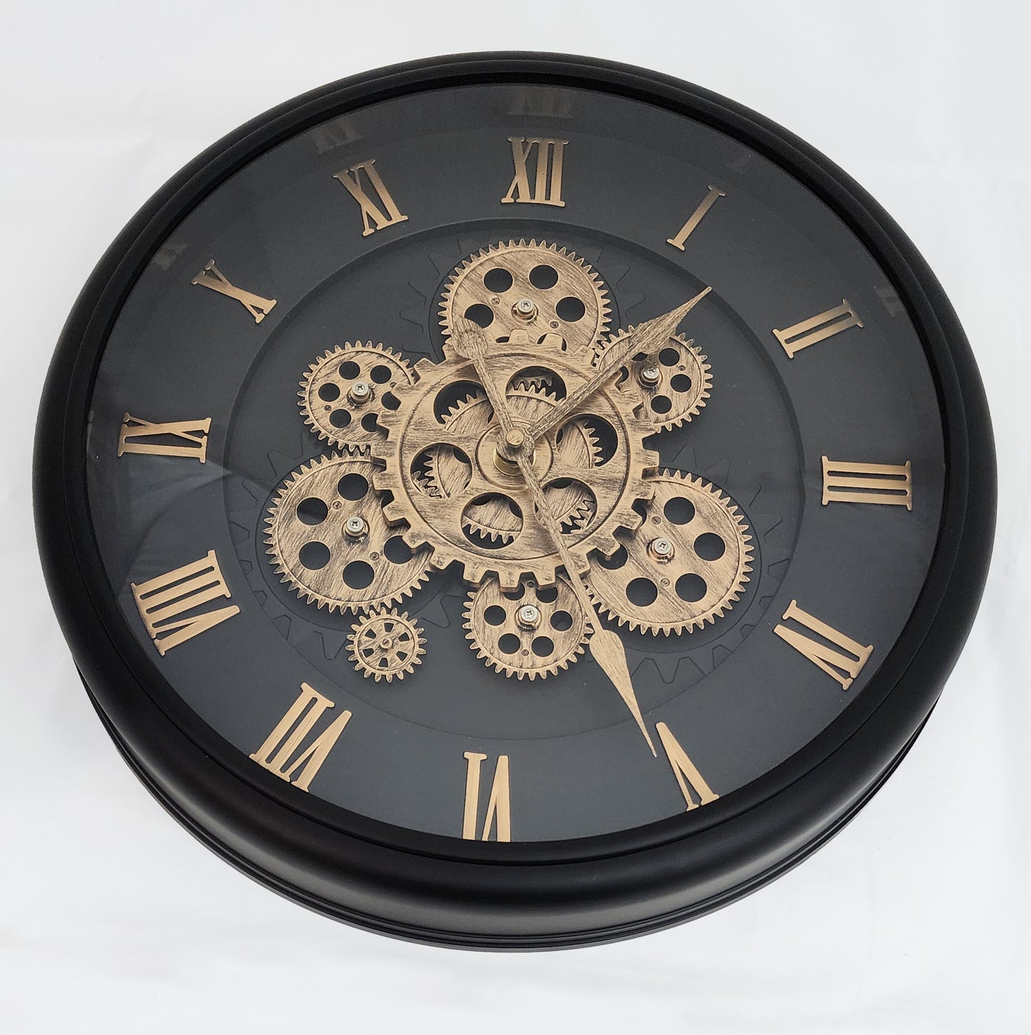 Bronze/Black Roman Numerals Wall Clock