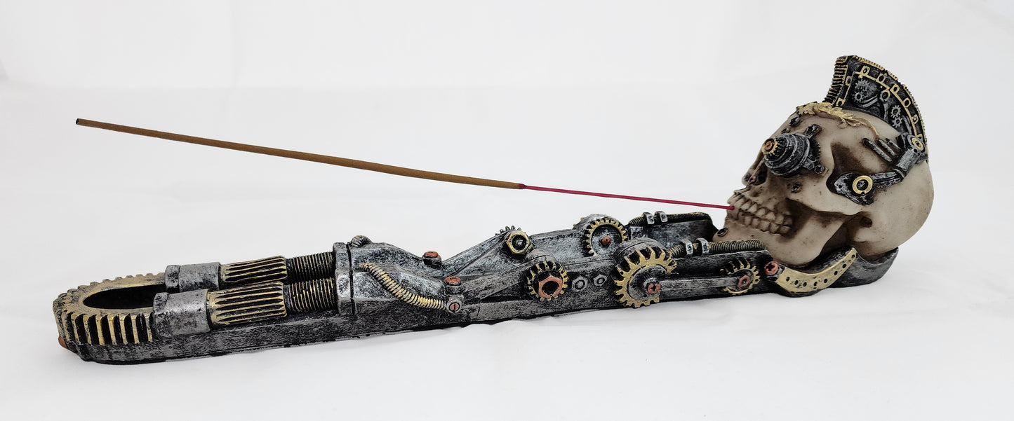 Steampunk Skull Incense Holder