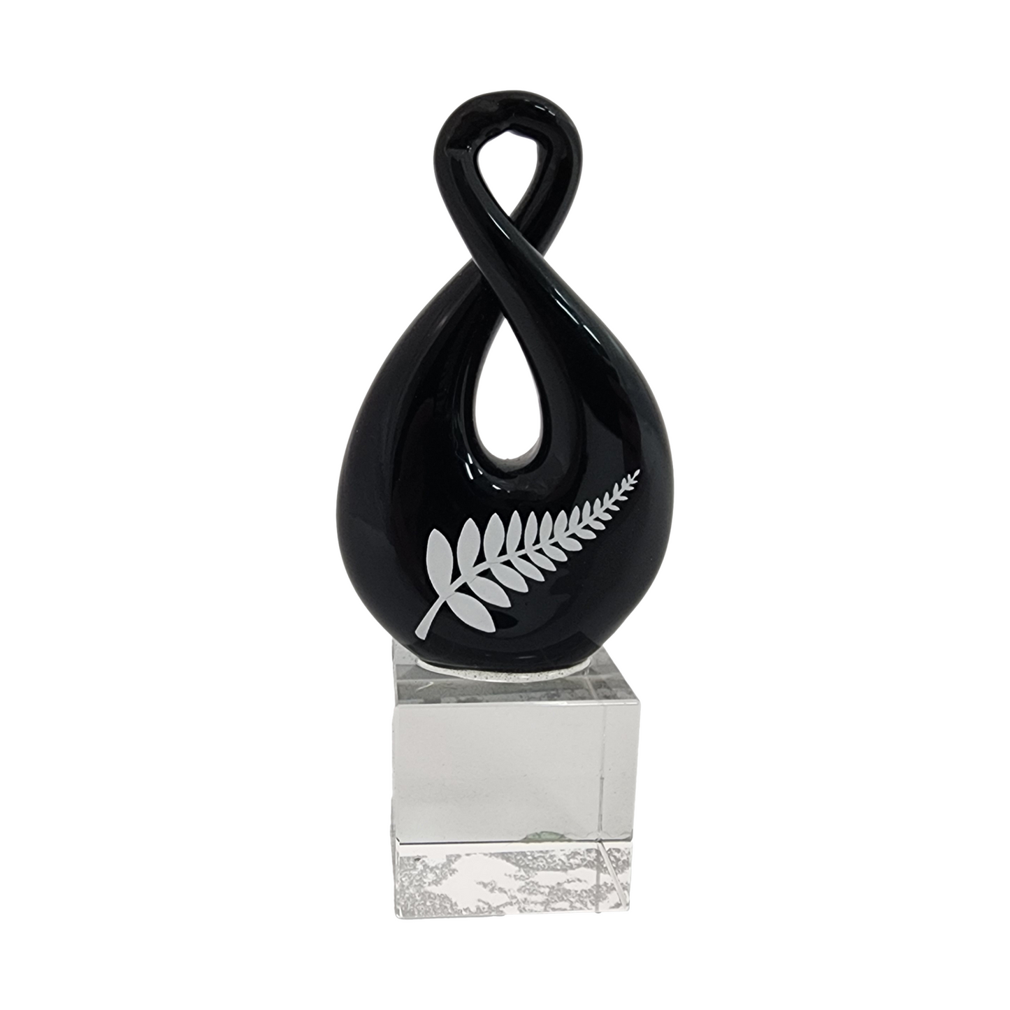 Small Black Glass Twist