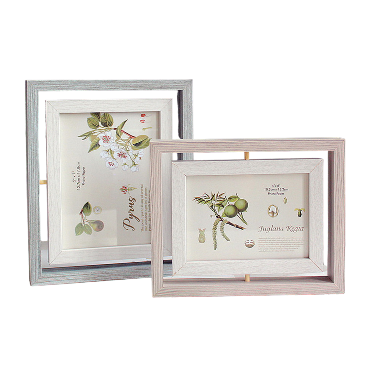 Paula 2 Sided Rotating 5x7 Frame Grey