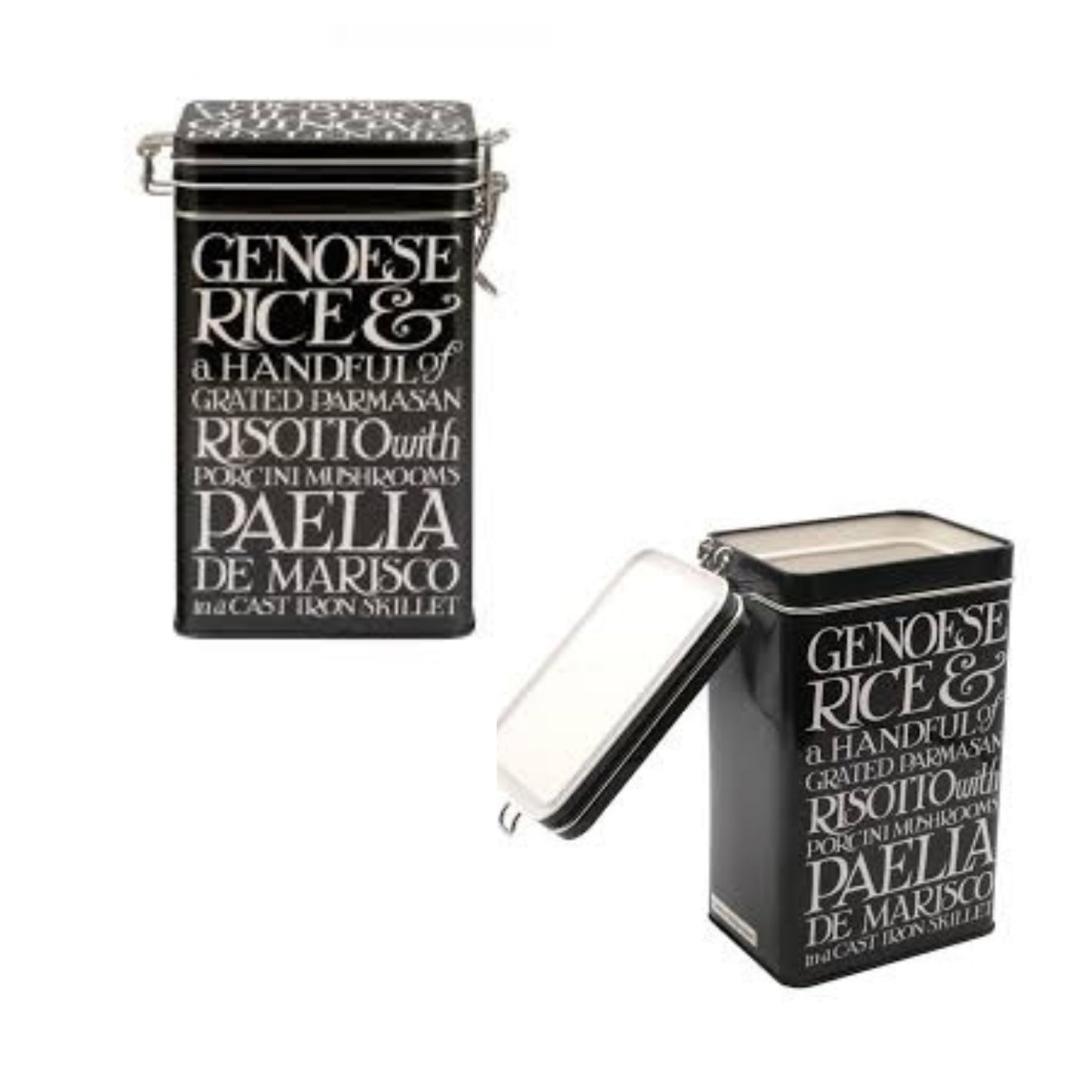 EB Rectangular Tin - Black & White Medium