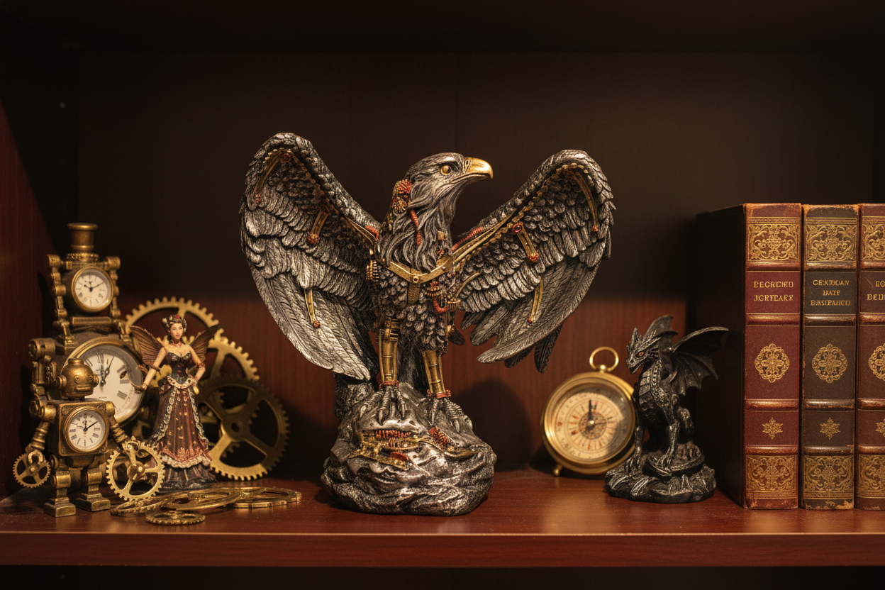 Eagle with wings out