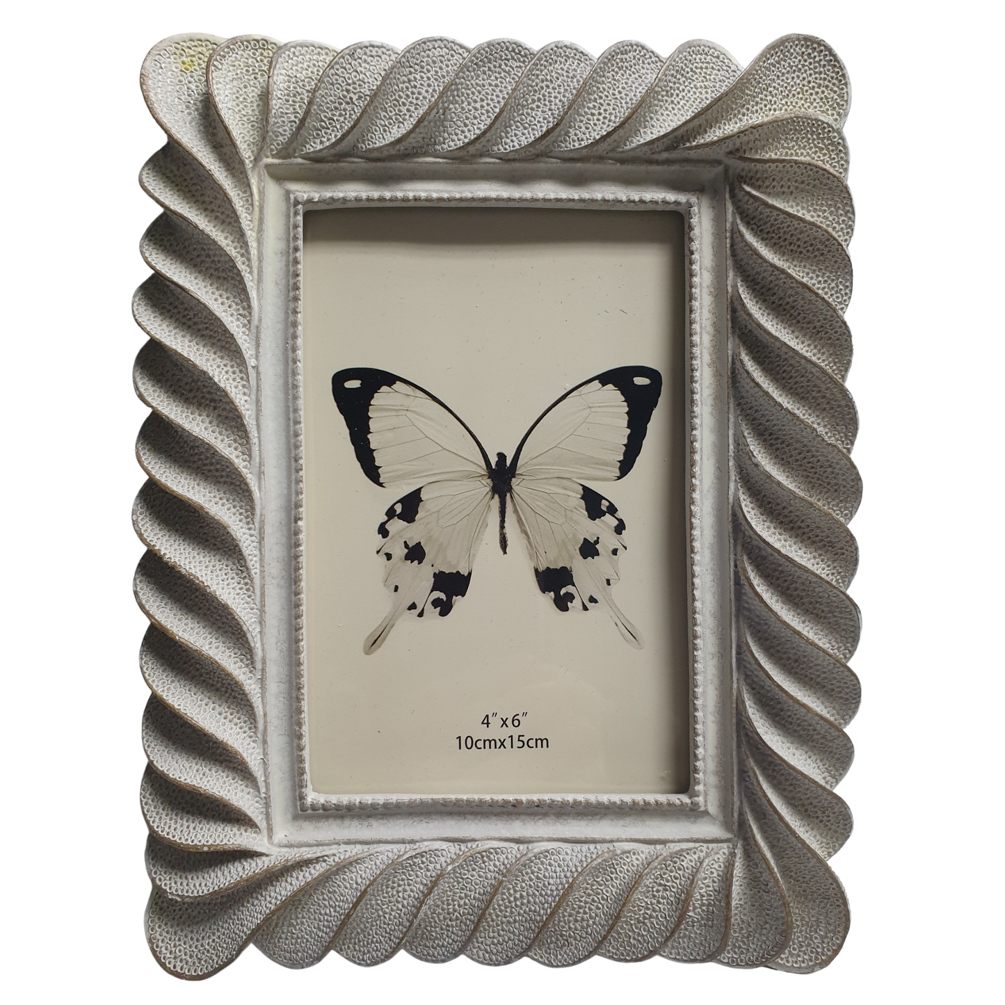 6x4 Twist Pattern Taupe Frame