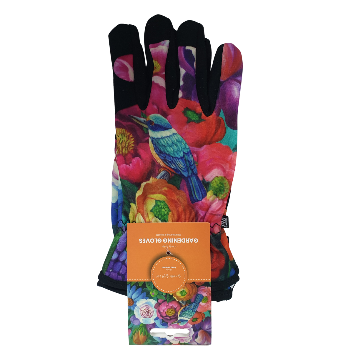 NZ Artwork Garden Gloves Kingfisher