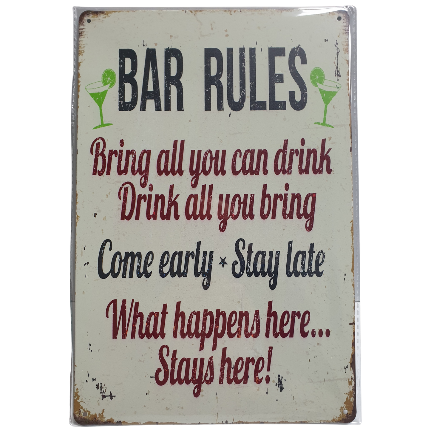 Art Tin Bar Laws