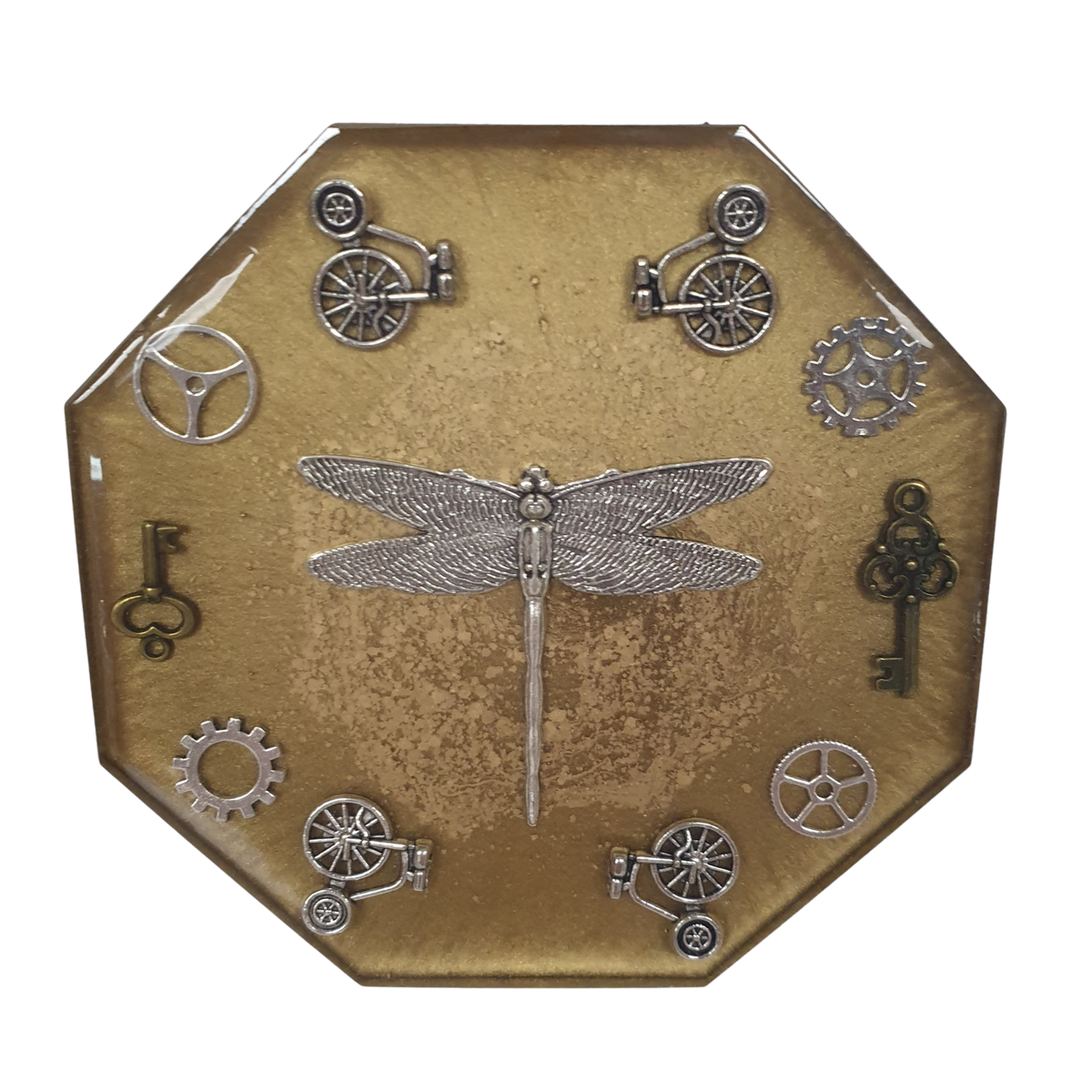 Steampunk Coaster - Dragonfly