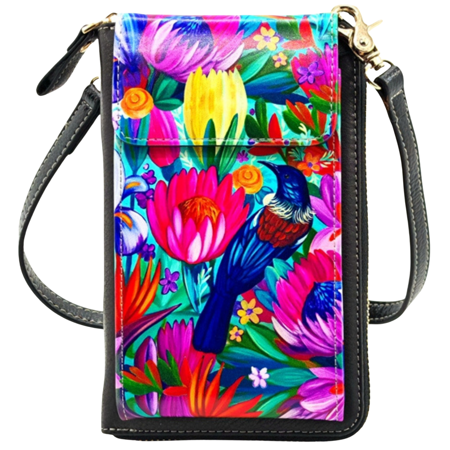 NZ Artwork Cell Phone Bag - Tui Irina