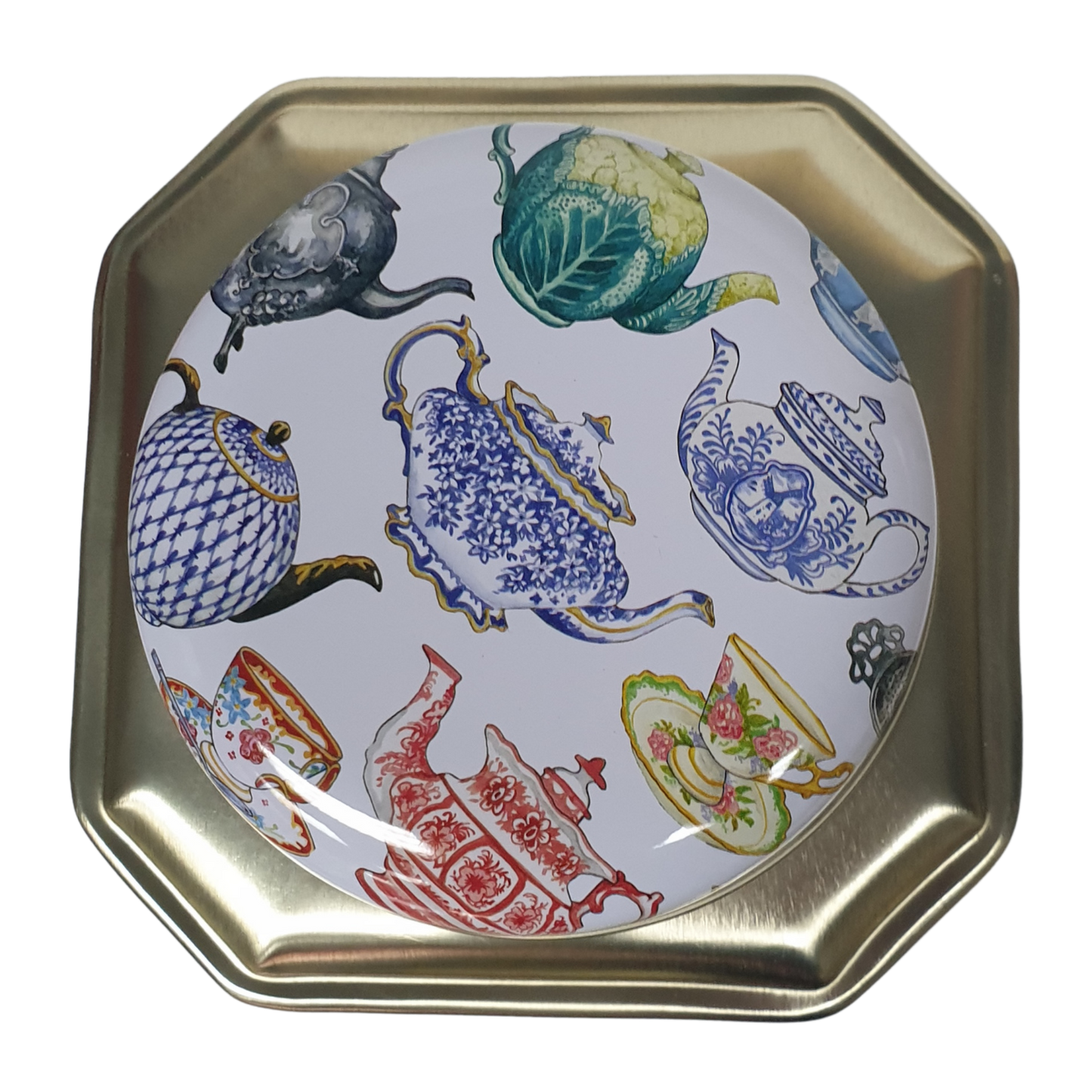 Tea Caddy Tin - Teapot design