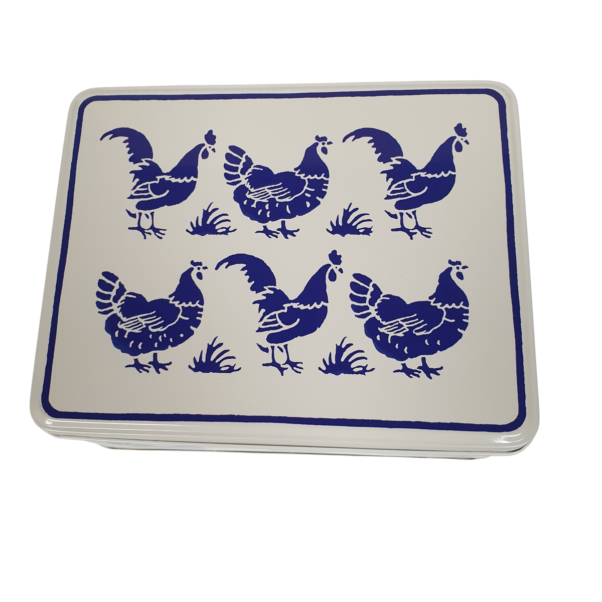Emma Bridgewater - Blue Little Hen - Deep Rectangular Tin