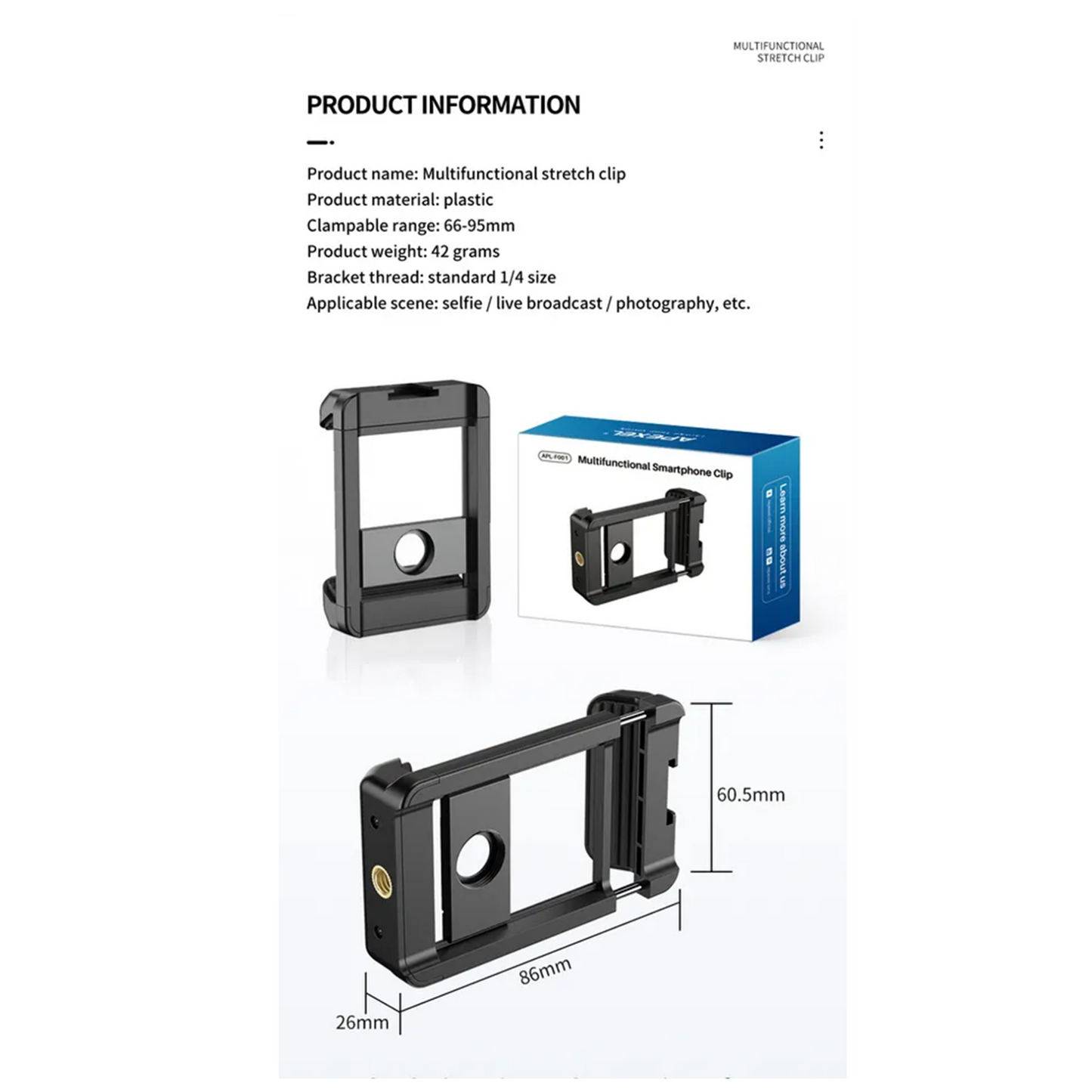 Multifunctional Smartphone Photography Clip