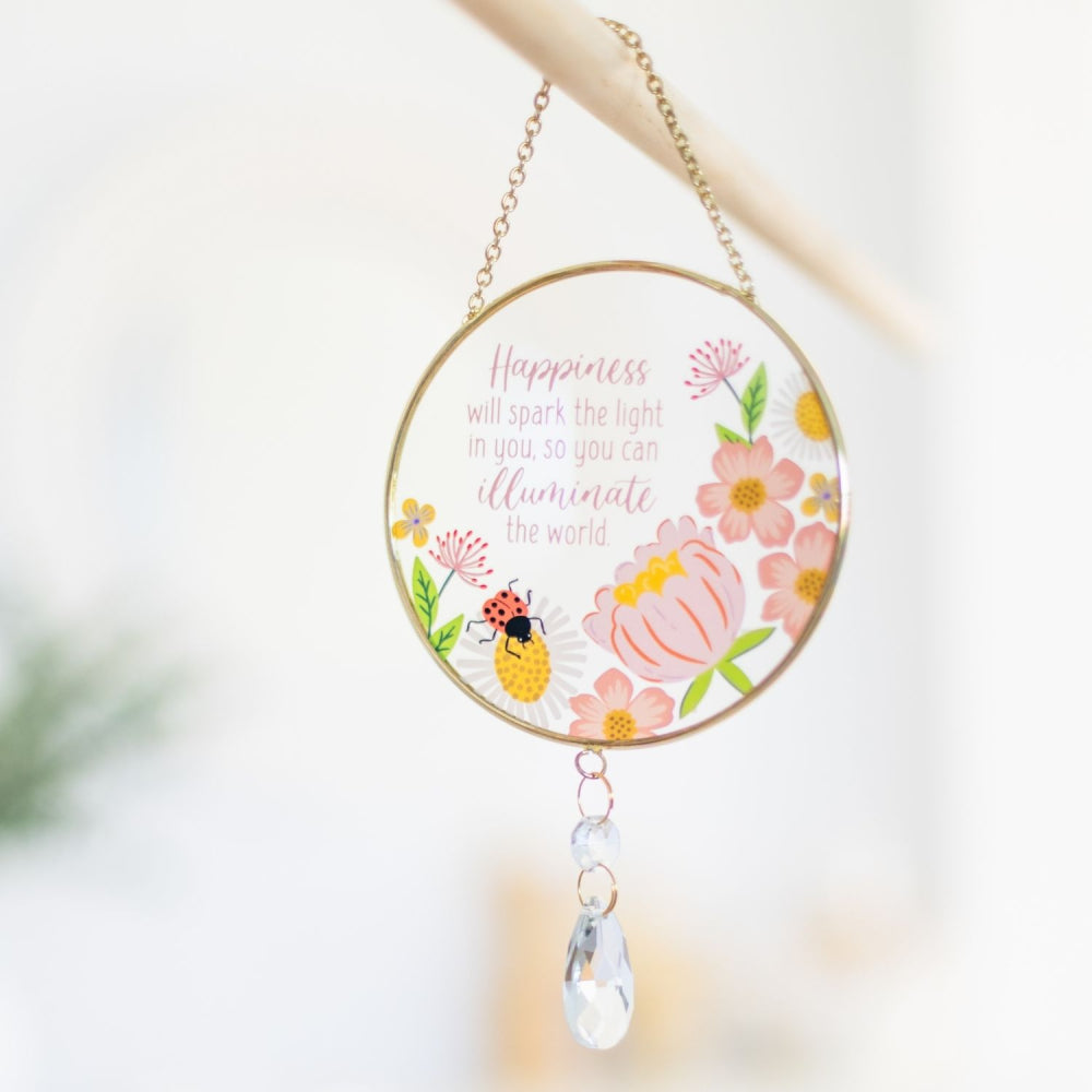 Glass Suncatcher - Happiness