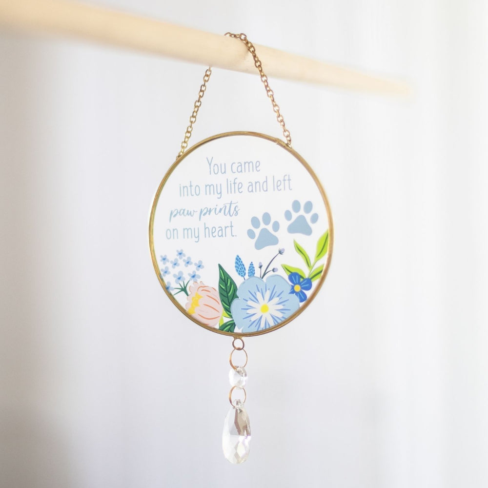 Glass Suncatcher - Paw Prints