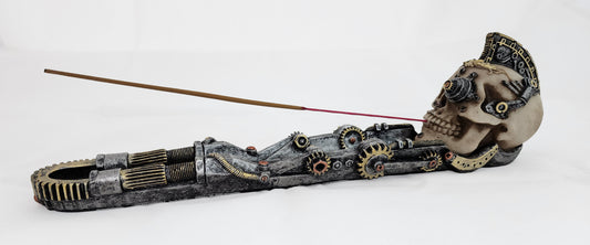 Steampunk Skull Incense Holder