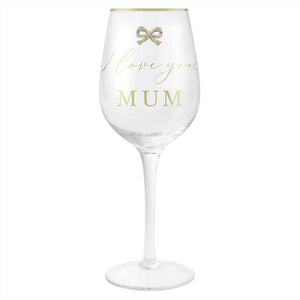 Jewelled Wine Glass - Mum