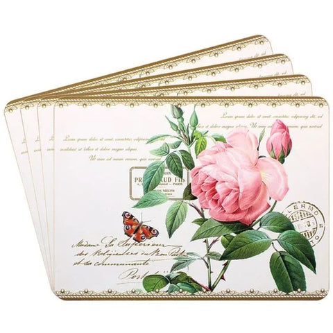 Redoute Rose Placemats set of four