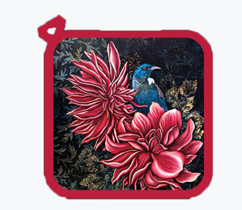NZ Artwork Pot Holder - Tui