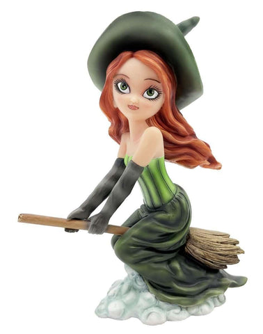 Witch Sitting on Broomstick