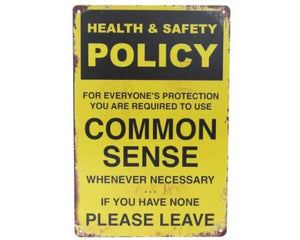 Tin Sign - Common Sense