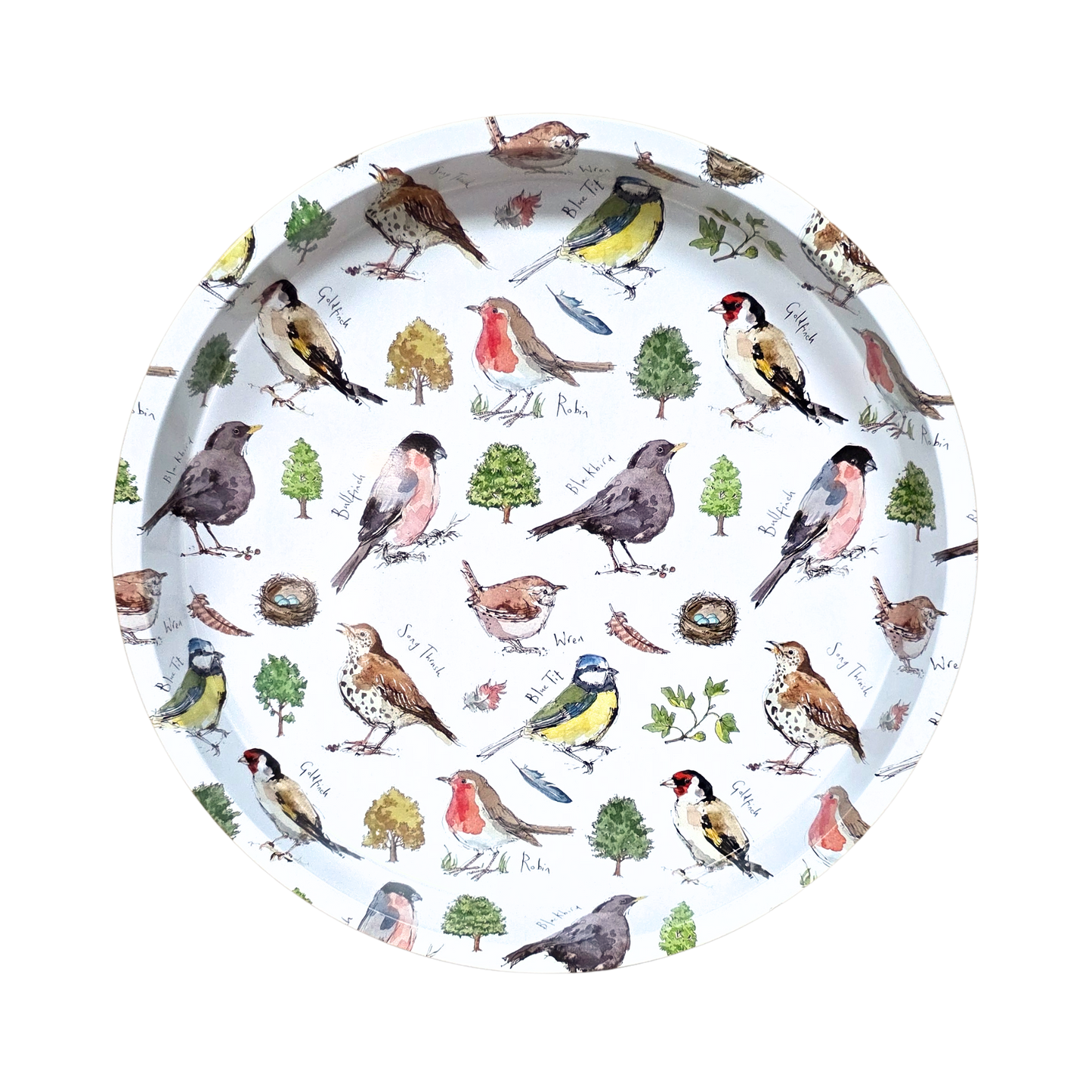 MF Bird Song Deepwell Tin Tray