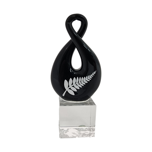 Small Black Glass Twist