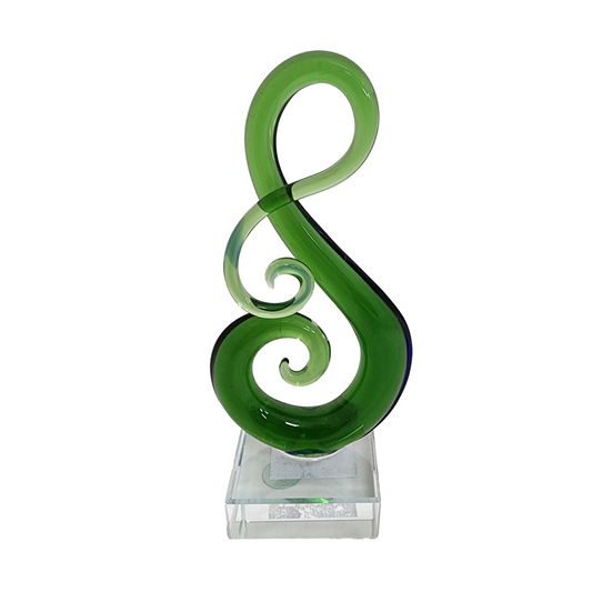 Glass Koru Music Note