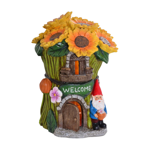 Garden Gnome Home - Sunflowers