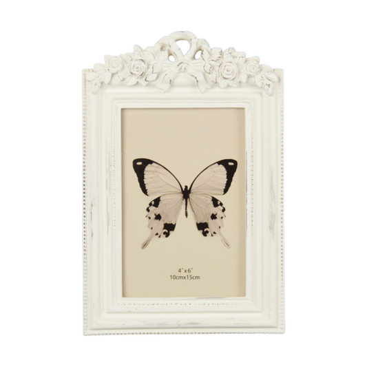 Flowers & Bow on top Photo frame