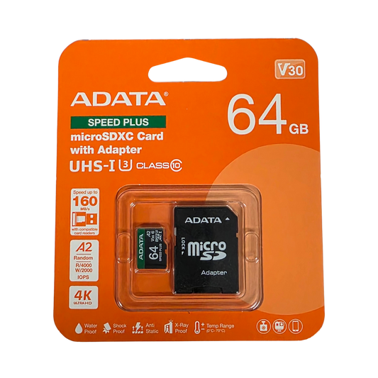 Adata MicroSDXC Card Speed Plus with Adapter 64gb