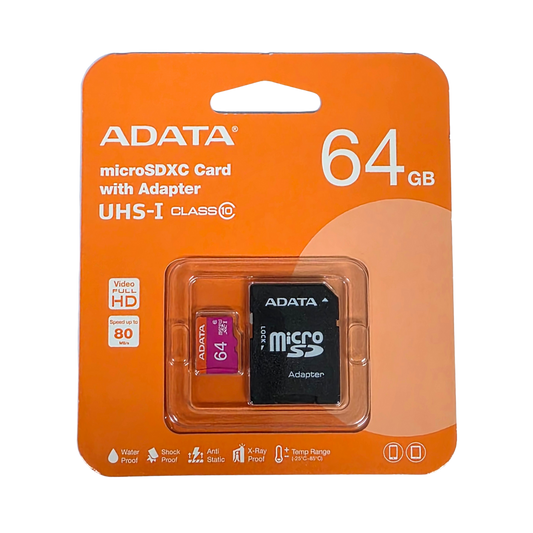 Adata MicroSDXC Card with Adapter 64gb