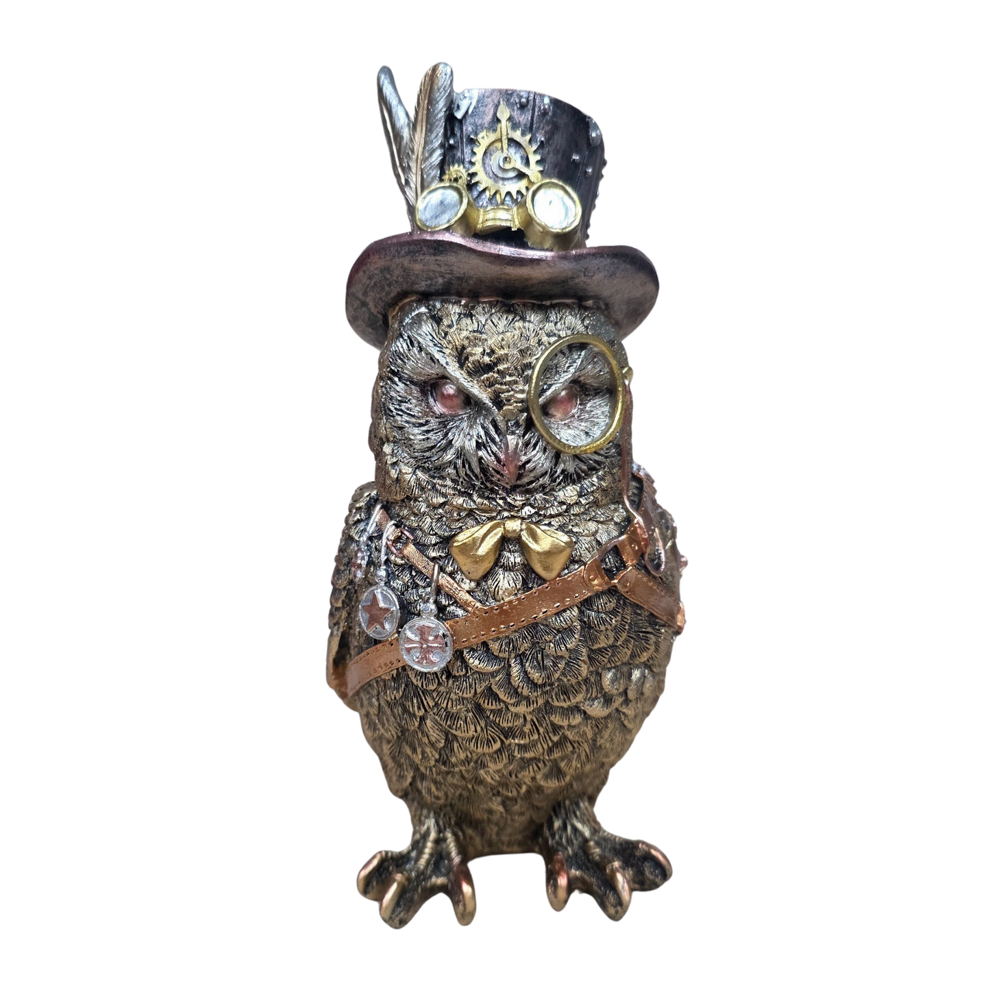 Steampunk Owl with medals JF11849a