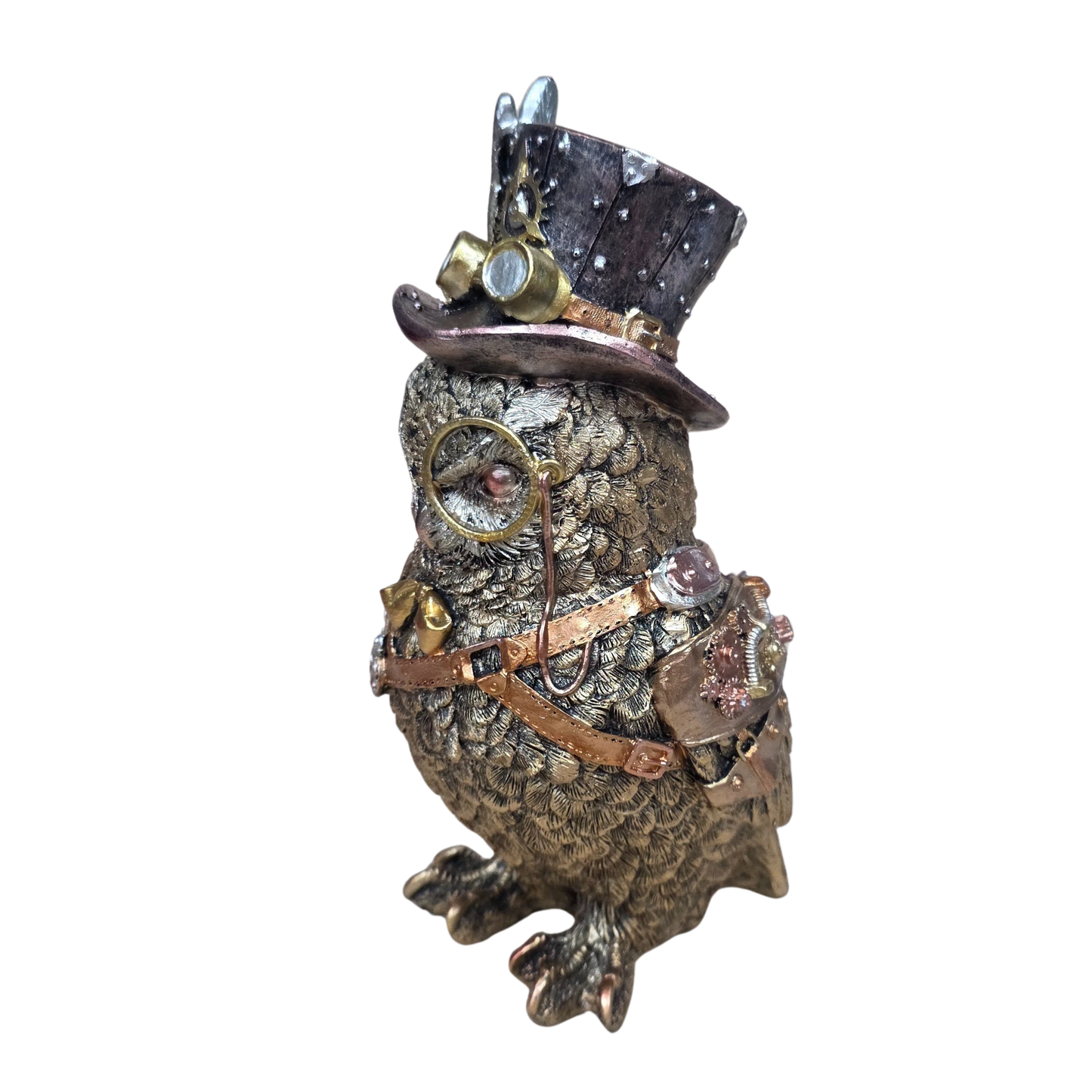 Steampunk Owl with medals JF11849a
