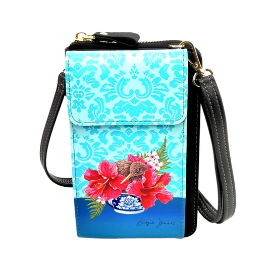NZ Artwork Cell Phone Bag - Kiwi