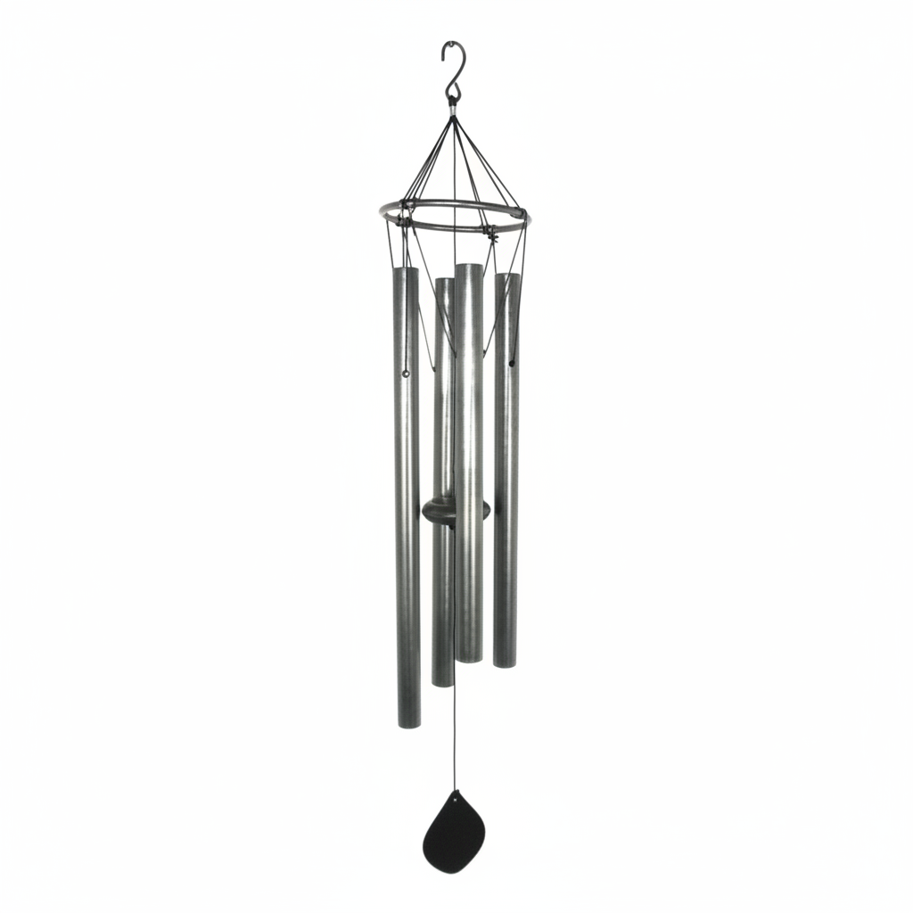 84cm Silver 4 Tube Windchime