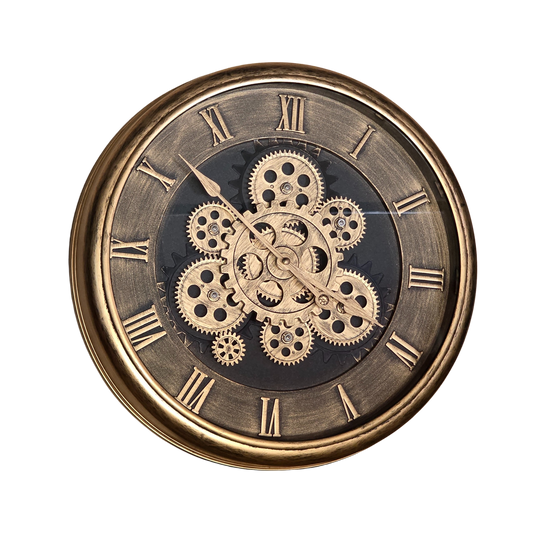 Gold Roman Numeral Wall Clock