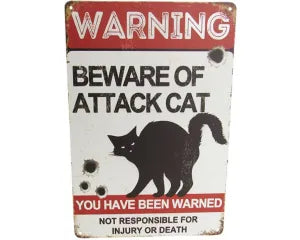 Tin Sign - Attack Cat