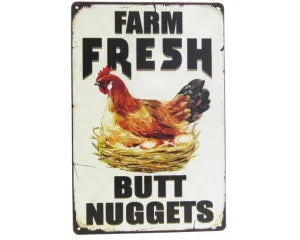 Tin Sign - Butt Nuggets