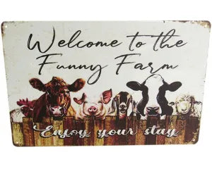 Tin Sign - Funny Farm