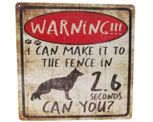 Tin Sign - Dog Speed (square)