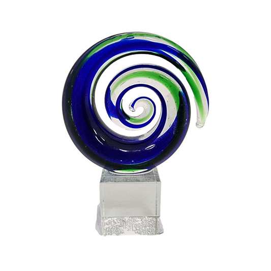 Glass Koru Spiral Ornament