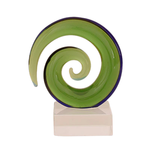 Glass Round Koru Ornament