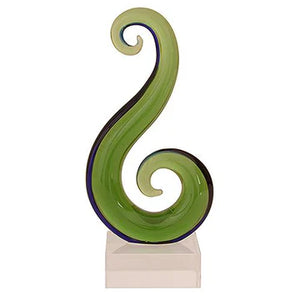 Glass Koru Hook Ornament