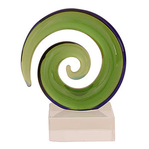 Glass Round Koru Ornament