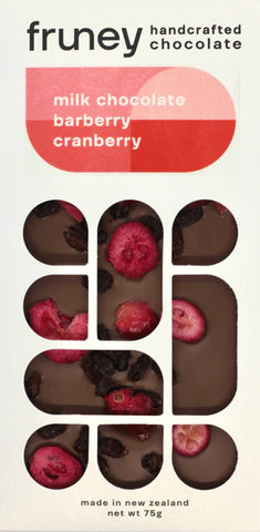 Fruney Milk chocolate & Barberry & Cranberry bar