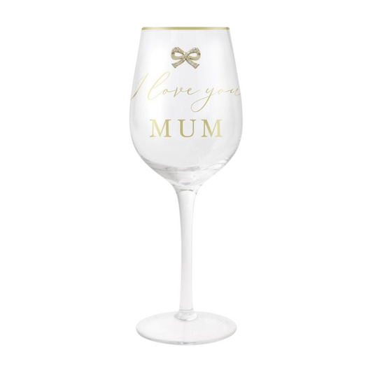 Jewelled Wine Glass - Mum