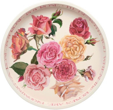 EB Roses Pink Toast Words Deep Dish Tin Tray