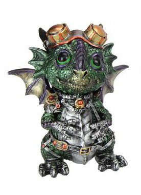 16cm Steampunk Dragon - Green