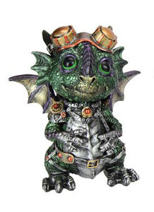16cm Steampunk Dragon - Green