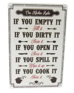 Tin Sign - Kitchen Orders