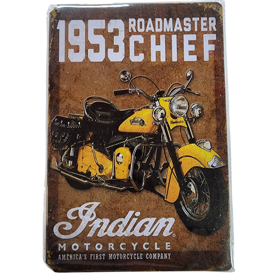 Indian Chief Tin Sign