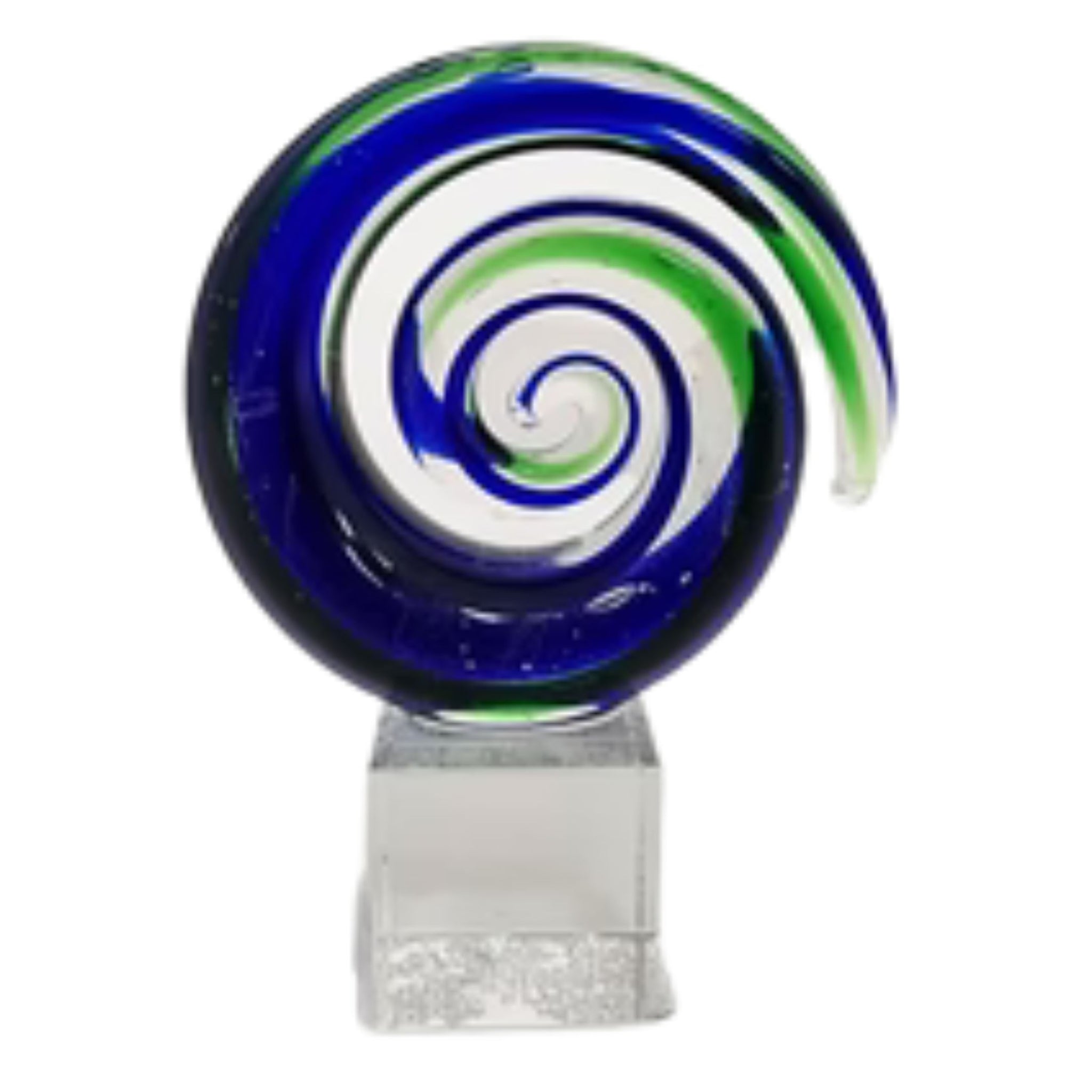 Glass Koru Spiral Ornament